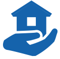 Caring Hand Holding A House